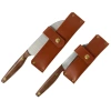 Cross-border Nordic retro pu leather kitchen knife case, outdoor camping portable scratch-resistant knife sheath storage leather case details Picture